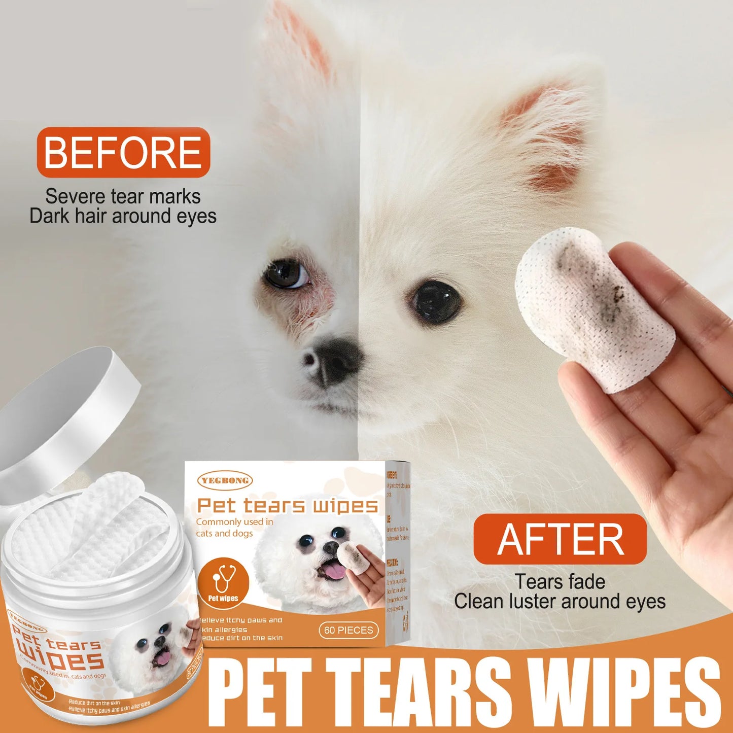 Pet Eye Grooming Wipes
