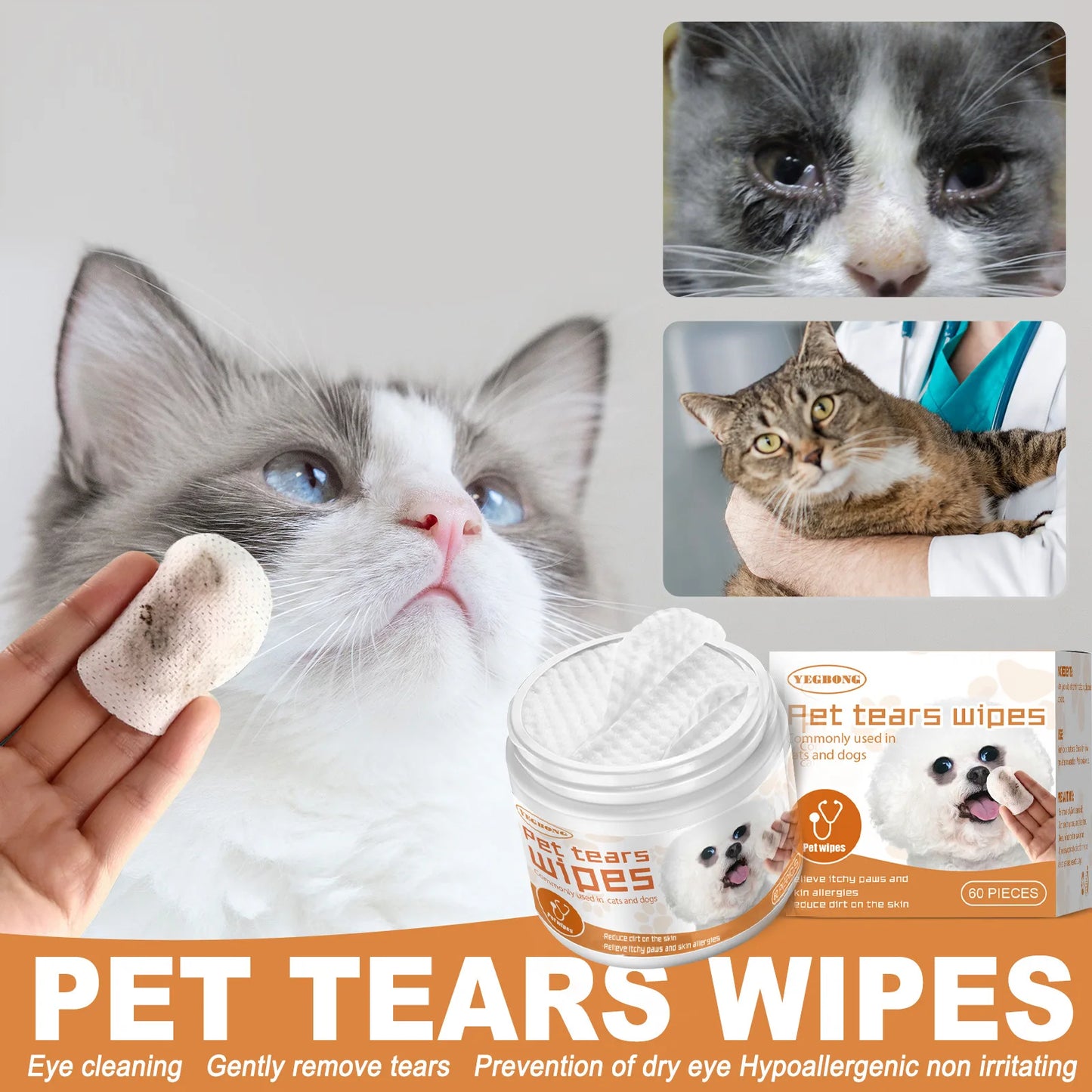 Pet Eye Grooming Wipes