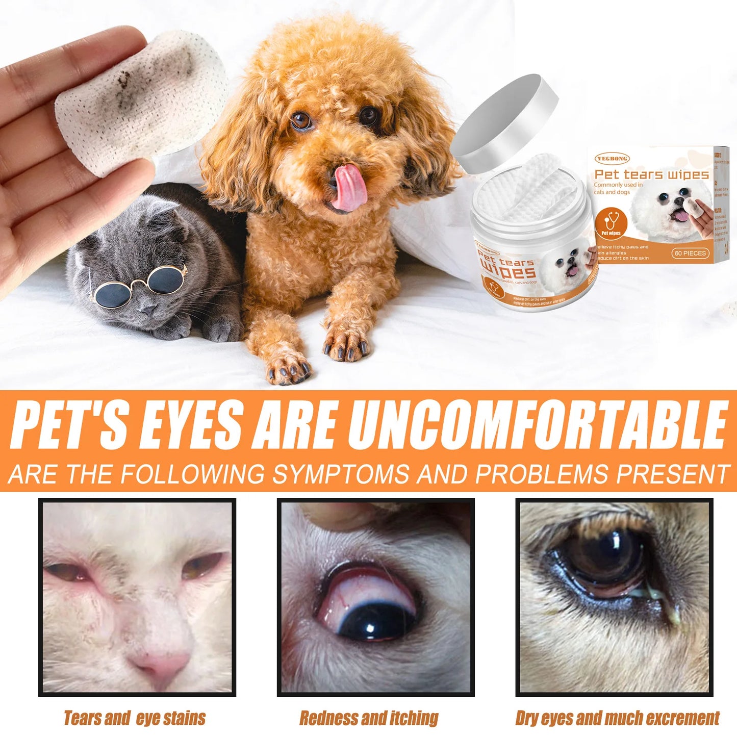 Pet Eye Grooming Wipes