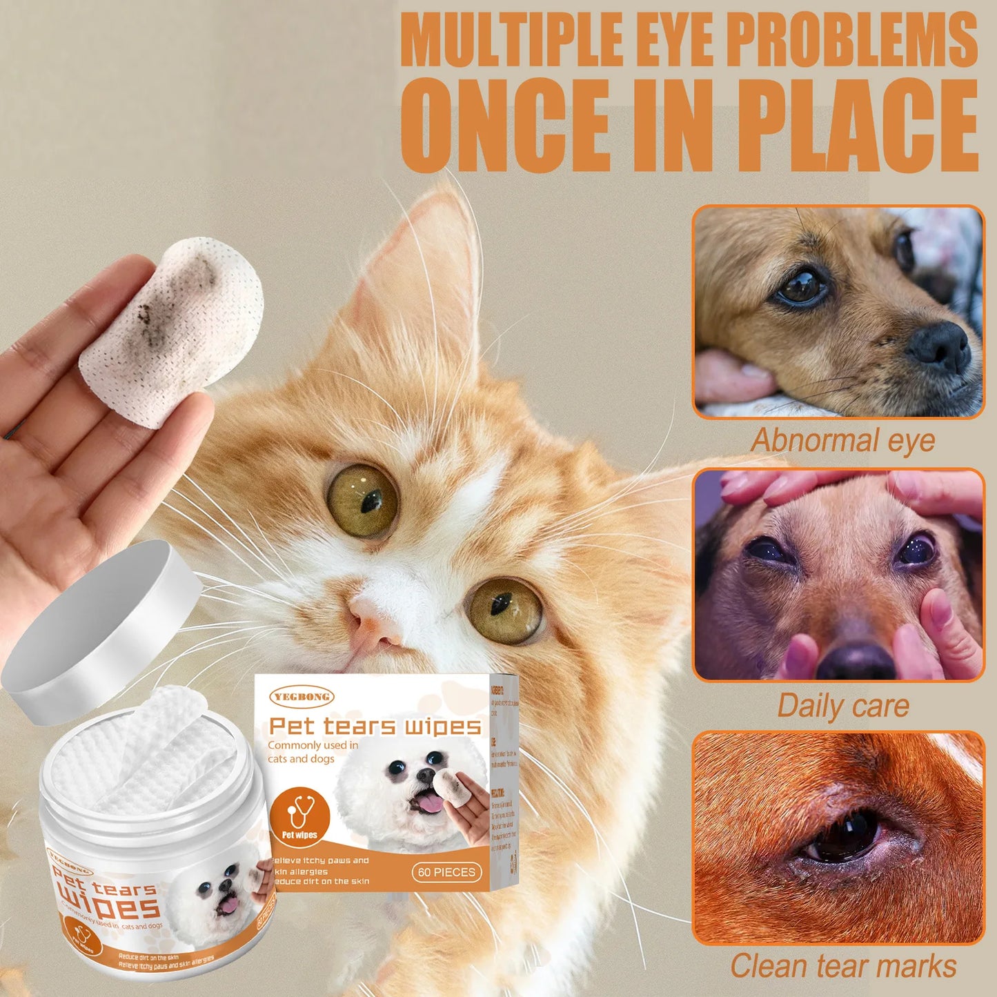Pet Eye Grooming Wipes