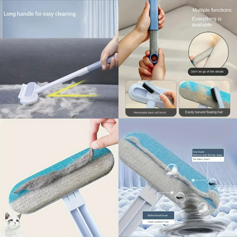 Long-Handle Pet Hair Removal Brush